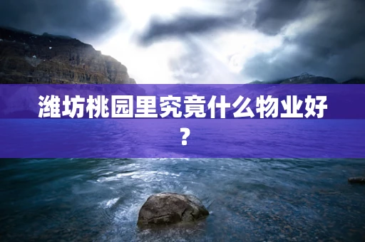 潍坊桃园里究竟什么物业好？
