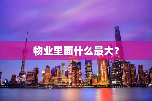 物业里面什么最大？