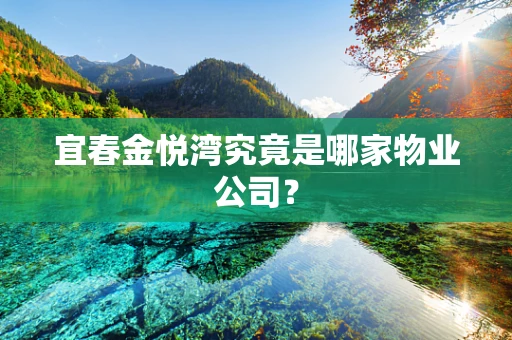宜春金悦湾究竟是哪家物业公司？