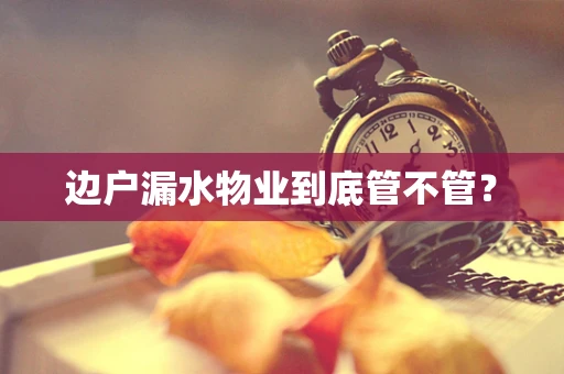 边户漏水物业到底管不管？