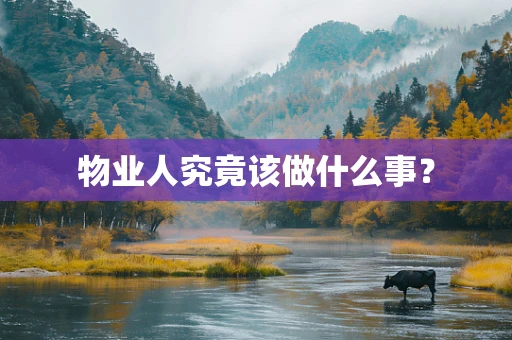 物业人究竟该做什么事？