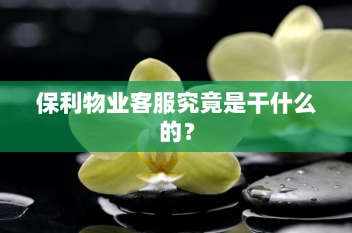 保利物业客服究竟是干什么的？
