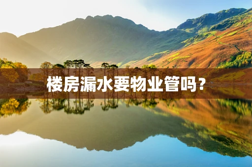 楼房漏水要物业管吗？