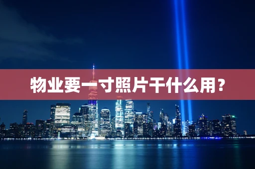 物业要一寸照片干什么用？