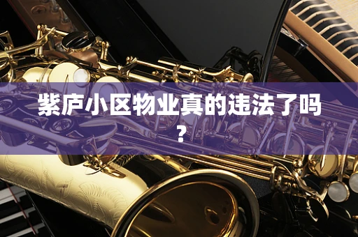紫庐小区物业真的违法了吗？