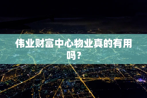 伟业财富中心物业真的有用吗？