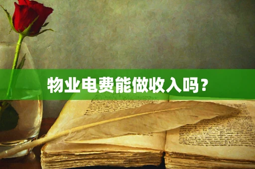 物业电费能做收入吗？