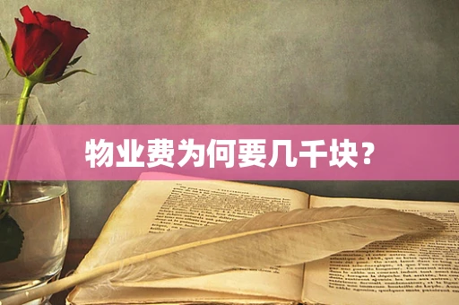 物业费为何要几千块？
