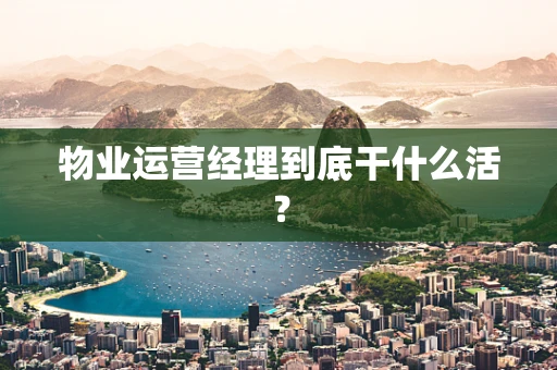 物业运营经理到底干什么活？