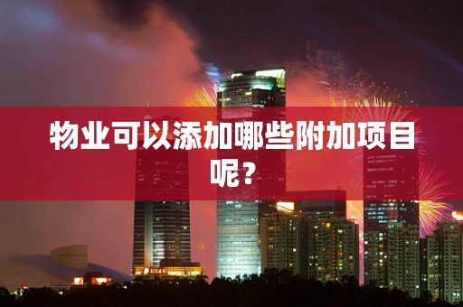 物业可以添加哪些附加项目呢？