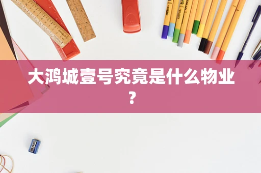 大鸿城壹号究竟是什么物业？