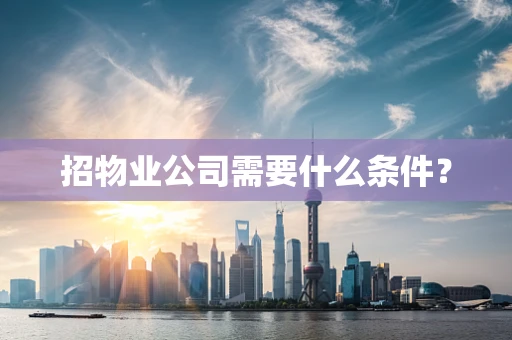 招物业公司需要什么条件？