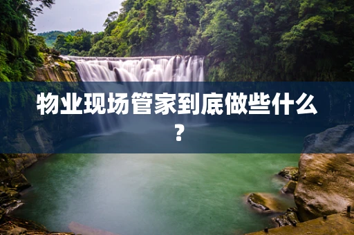 物业现场管家到底做些什么？